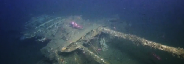 New video of flying aircraft carrier wreckage